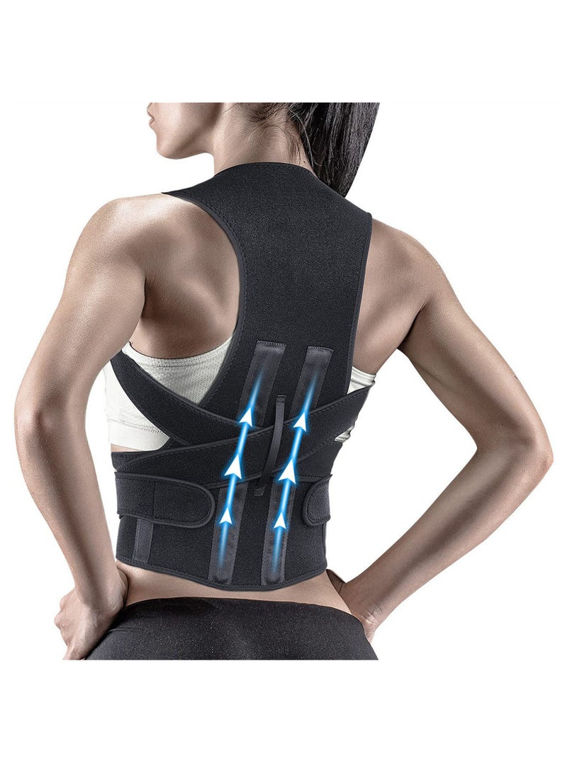 Excefore Posture Corrector for Women and Man, Back Brace Support straightener, Shoulder Lumbar Adjustable Breathable and Posture Corrector for Improve Posture - Image 1