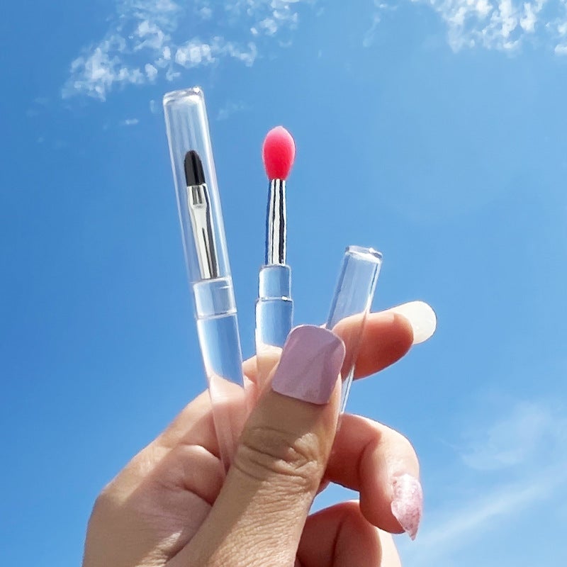 Portable Mini Lip Brush Soft Hair With Lid Dust-Proof Lipstick Brush Small Lip Film Brush Non-Disposable Lip Brush - Image 2