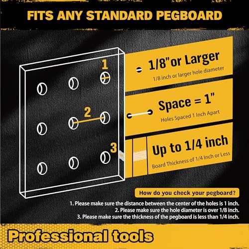 ELEAD Pegboard Bins Organizer Set 12-Pack - Durable Storage Tray for Screws, Nuts, Bolts, Hardware, Crafts, Accessories | Fits Standard Pegboards | 16 Labels for Garage Workshop Craft Room - Image 4