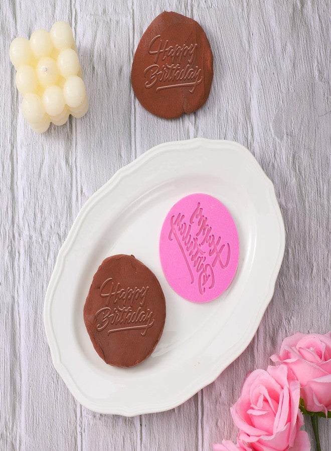 Qulkws Happy Birthday Cookie Stamp Fondant Letter Embosser Stamp Happy Birthday Letters Embossers 3D Lettering Mold Fondant Embosser for Cake Decorating DIY Baking Printing - Image 5