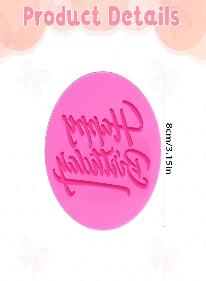 Qulkws Happy Birthday Cookie Stamp Fondant Letter Embosser Stamp Happy Birthday Letters Embossers 3D Lettering Mold Fondant Embosser for Cake Decorating DIY Baking Printing - Image 3