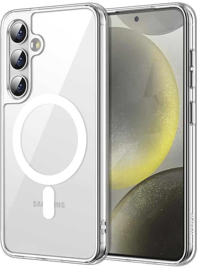 Jetech Magnetic Case For Samsung Galaxy S24 5G Compatible With Magsafe Shockproof Protective Phone Cover Non Yellowing Hard Clear Pc Back Clear - Image 1