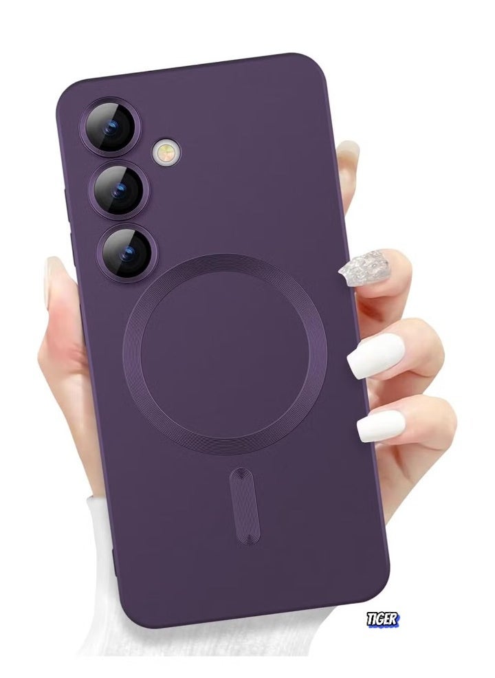 JAJEEK Samsung Galaxy S24 Plus 5G Magnetic Case Cover – Luxury Metallic Paint, Silicone Phone Case with Full Camera Lens Protector, Shockproof Design for Ultimate Protection – Perfect Fit for Samsung Galaxy S24 Plus 5G - Image 1