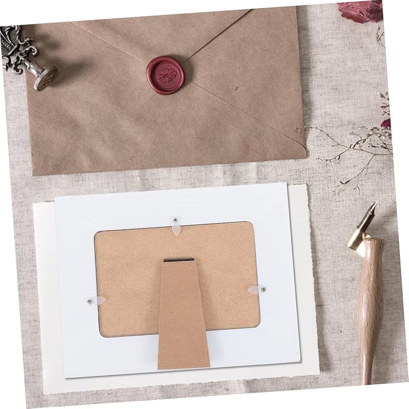 Tehaux أزرار إطار الصورة البلاستيكي، مشابك اللوحة الخلفية، مجموعة من 1 لتعليق الصور بسهولة بدون حفر - Image 4