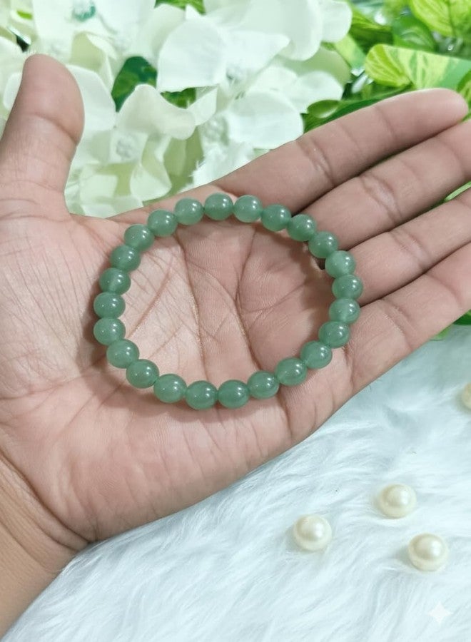 Emagnet سوار شفاء كريستال الأفينتورين الأخضر الطبيعي المعتمد للرجال والنساء | حجر الازدهار والحظ والنمو | خرز 8 مم مرن للجنسين | مجوهرات الطاقة الإيجابية - Image 5