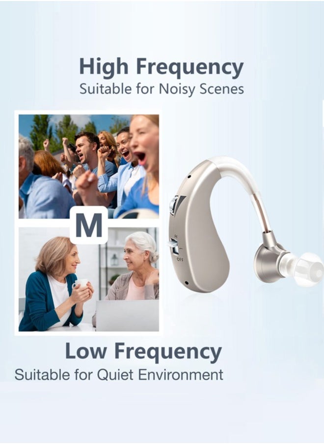 Chixing Hearing Aid, Rechargeable Hearing Aids for Hearing Loss, Noise Cancelling and Volume Control, Silver  - Image 3