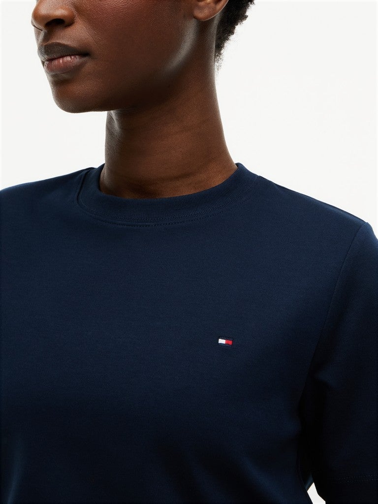 TOMMY HILFIGER Interlock Knit Boxy Crew Neck T-Shirt - Image 2