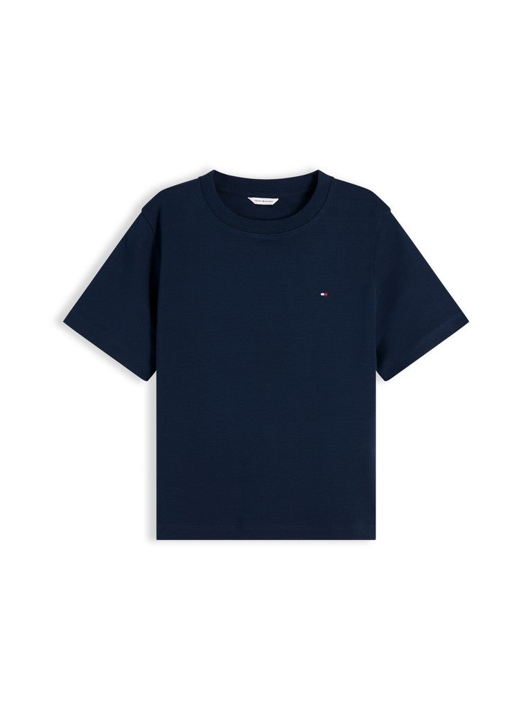 TOMMY HILFIGER Interlock Knit Boxy Crew Neck T-Shirt - Image 5