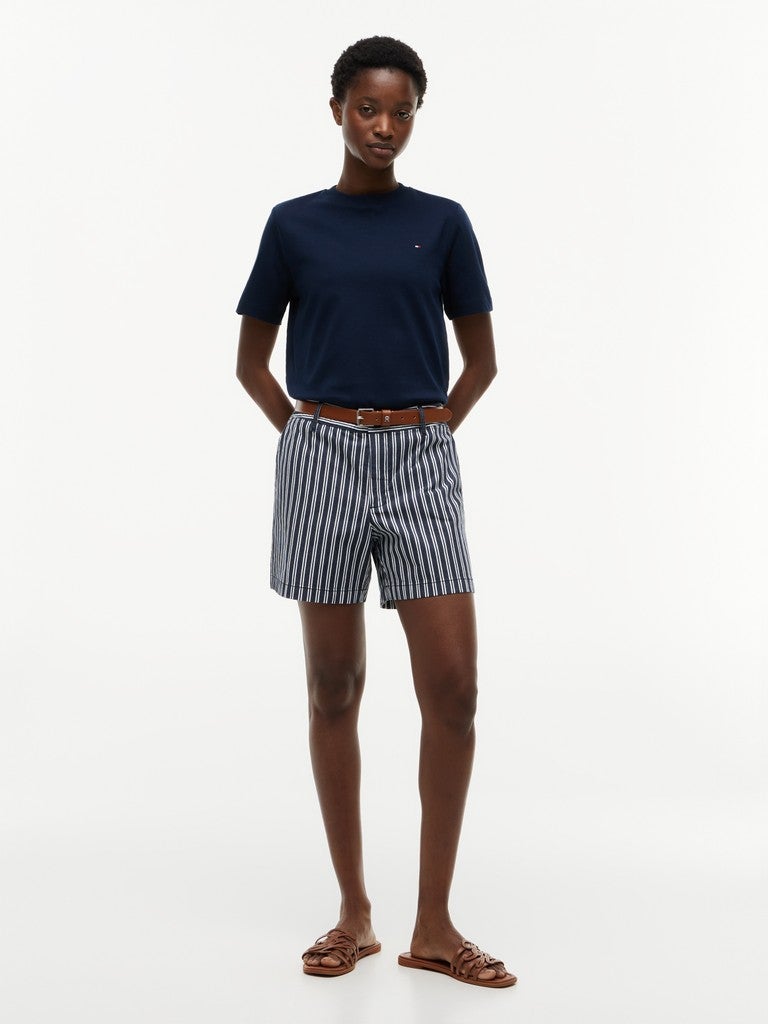TOMMY HILFIGER Interlock Knit Boxy Crew Neck T-Shirt - Image 4