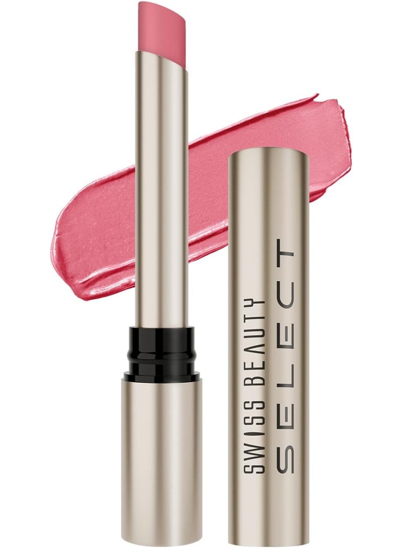 Swiss Beauty Select High On Shine Creamy Lipstick | With Mirror-shine finish | Enriched with Vitamin E | Shade- Pink Sorbet, 1g | - Image 1