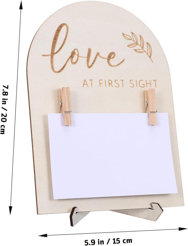 Kisangel Picture Frame Keepsake Frame with Stand Clip for Shower Decoration Nursery Decor Easy to Use Long Lasting Display - Image 2