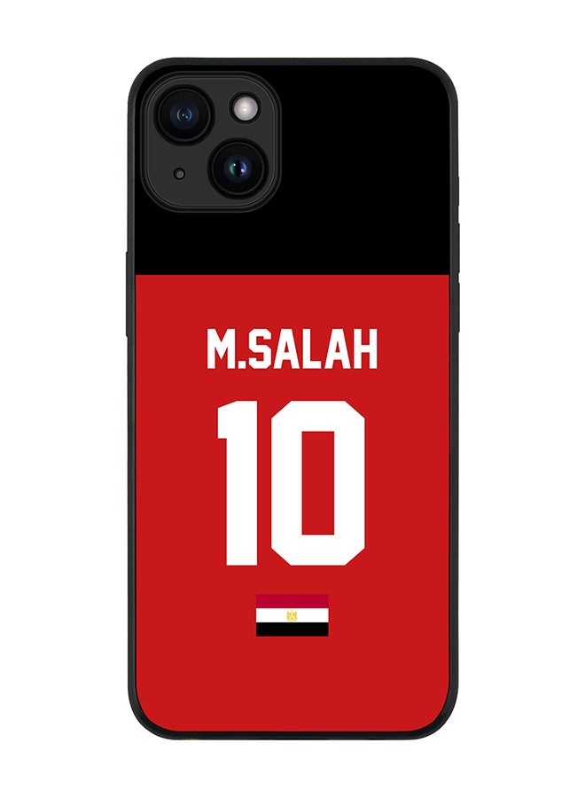 Stylizedd Cover for iPhone 15 Plus Case Rugged Black Slim fit Flexible Protective Phone Cases - Football Team - EgyptPlayer Name - M.Salah - Image 1