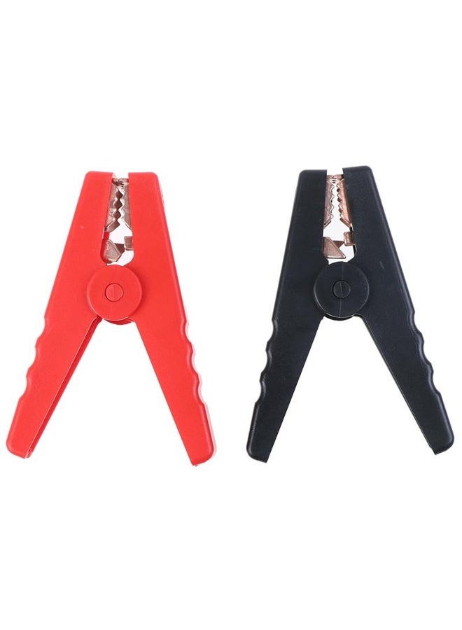 2Pcs Large 100A Crocodile Alligator Clips Car Battery Chargers Insulated Clamp  - Image 1