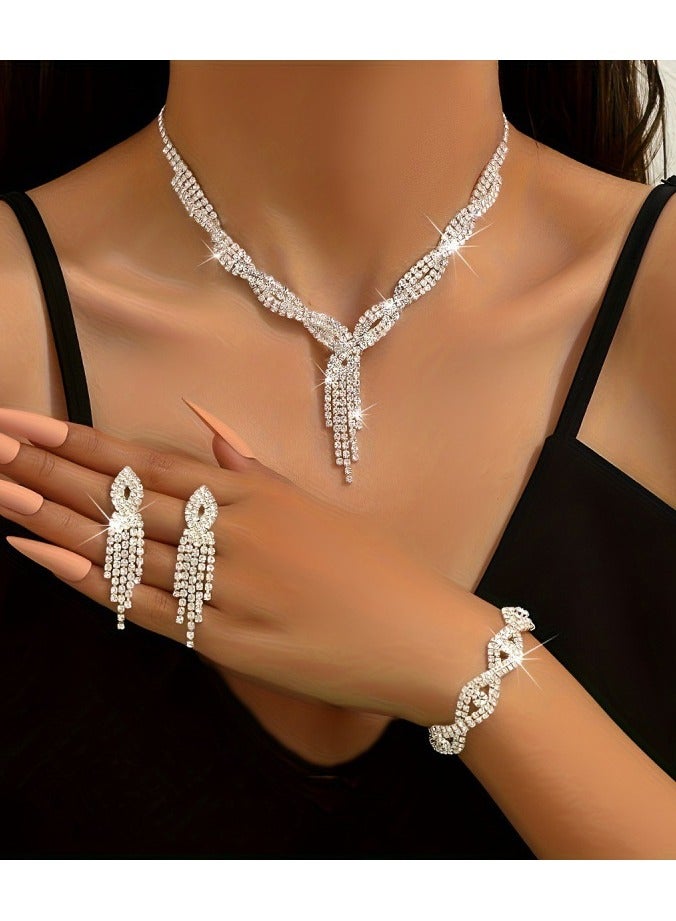 Mark Fairwhale Fashion rhinestone necklace bracelet earring set  - Image 1