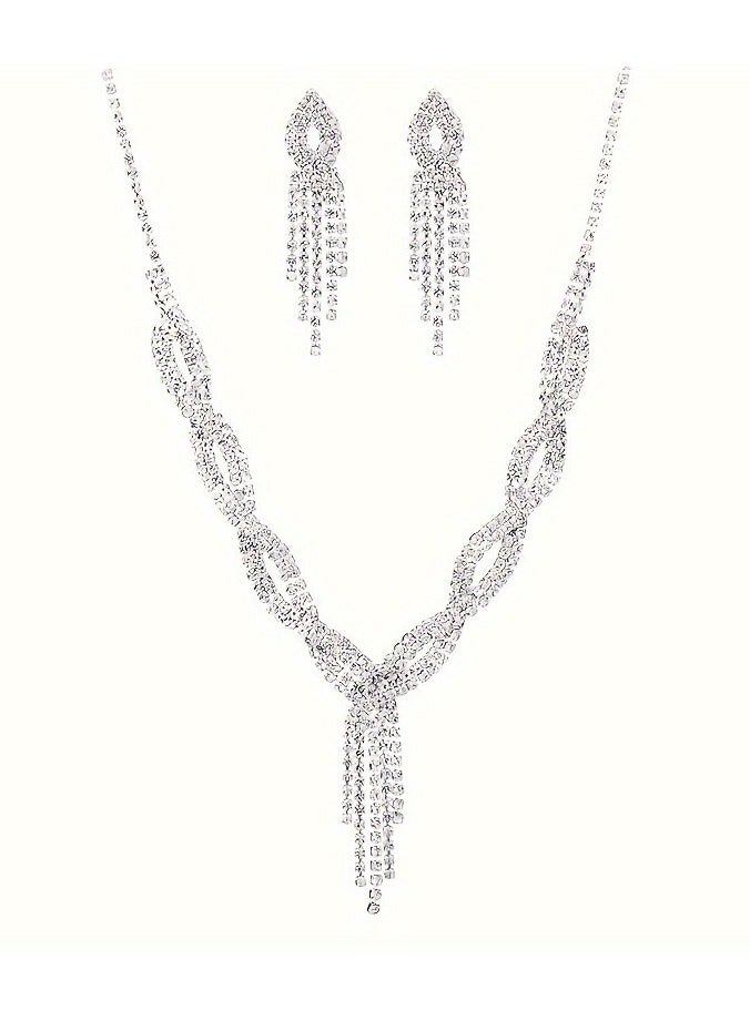 Mark Fairwhale Fashion rhinestone necklace bracelet earring set  - Image 4