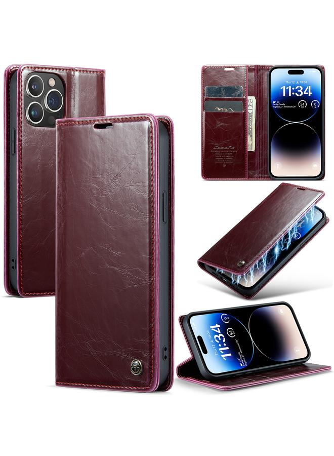 The Bros Case For iPhone 15 Pro Max 003 Crazy Horse Texture Leather Phone Case