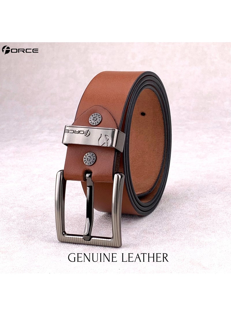 فورس حزام جلد طبيعي تيمبر (تان) من جلد ميلانو - Image 3