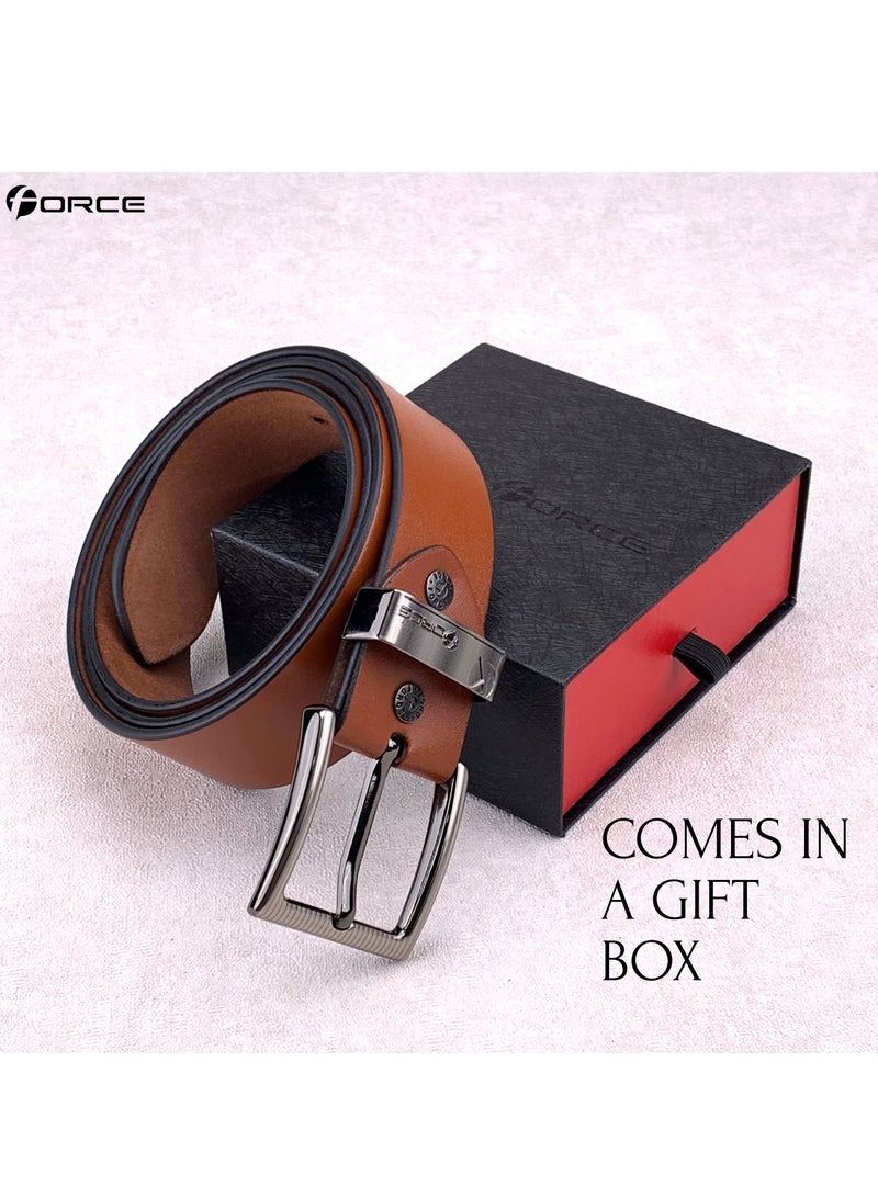 فورس حزام جلد طبيعي تيمبر (تان) من جلد ميلانو - Image 4