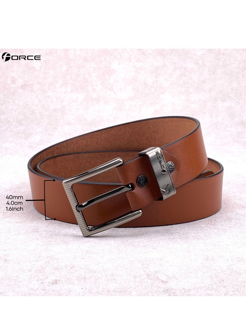 فورس حزام جلد طبيعي تيمبر (تان) من جلد ميلانو - Image 5