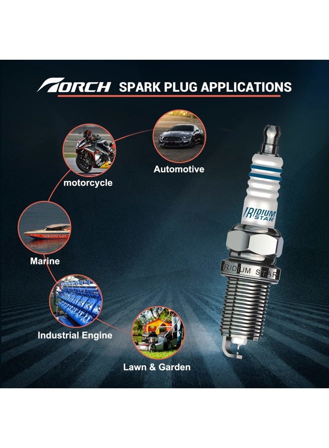 Torch K7RTI Iridium Spark Plug, Pack of 4 - Image 5