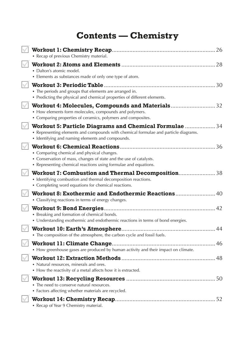 New KS3 Year 9 Science 10-Minute Weekly Workouts (includes answers)  - Image 3
