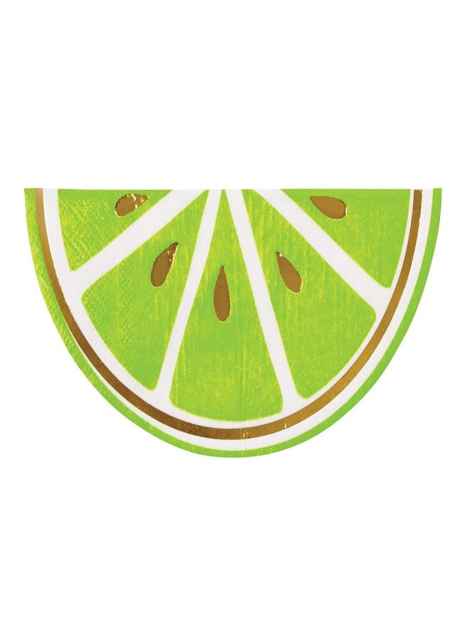 Slant Collections Creative Brands Slant Collections Shaped Paper Napkins, 20-Count, Lime - Image 1