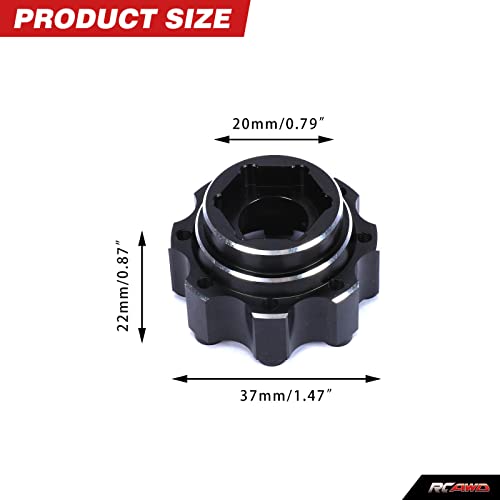 RCAWD Alloy Wheel Hex Adapters 1/8 8x32 to 17mm 1/2" PRO635300 for Proline Series Wheel Tires Upgrade Parts - Image 2