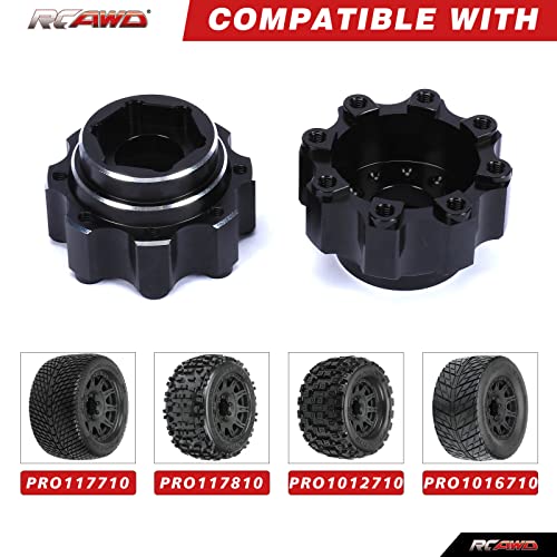 RCAWD Alloy Wheel Hex Adapters 1/8 8x32 to 17mm 1/2" PRO635300 for Proline Series Wheel Tires Upgrade Parts - Image 3