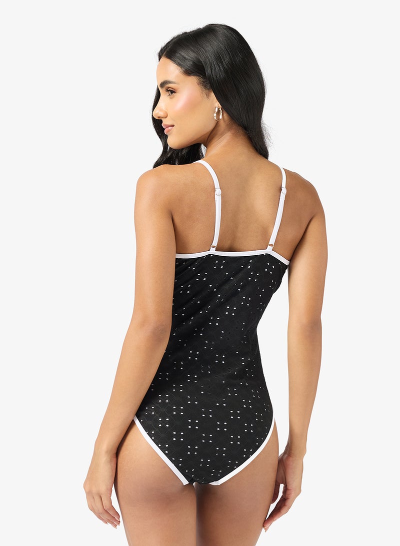 ELLA Contrast Trim Swimsuit - Image 3