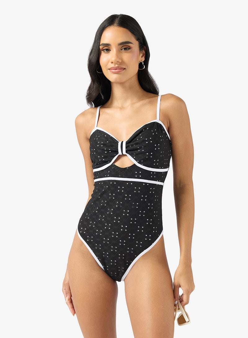 ELLA Contrast Trim Swimsuit - Image 4