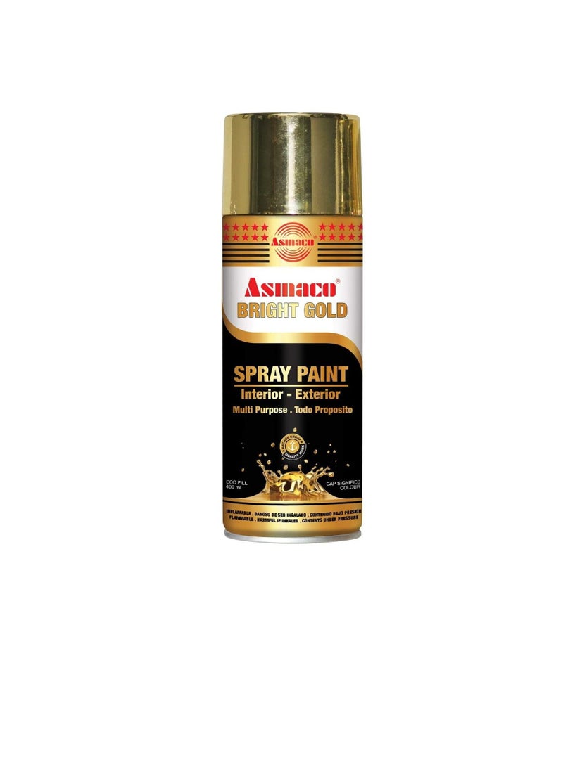 Asmaco Spray Paint Bright Gold - 12 Pcs In 1 Box - Image 1