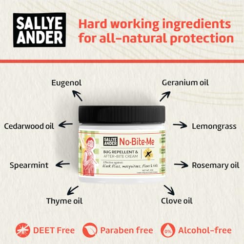 SALLYEANDER No Bite Me AllNatural Bug Insect Repellent Anti Itch Cream 2 oz Safe for Kids and Infants Repels Mosquitoes Black Flies Fleas and Ticks - Image 5
