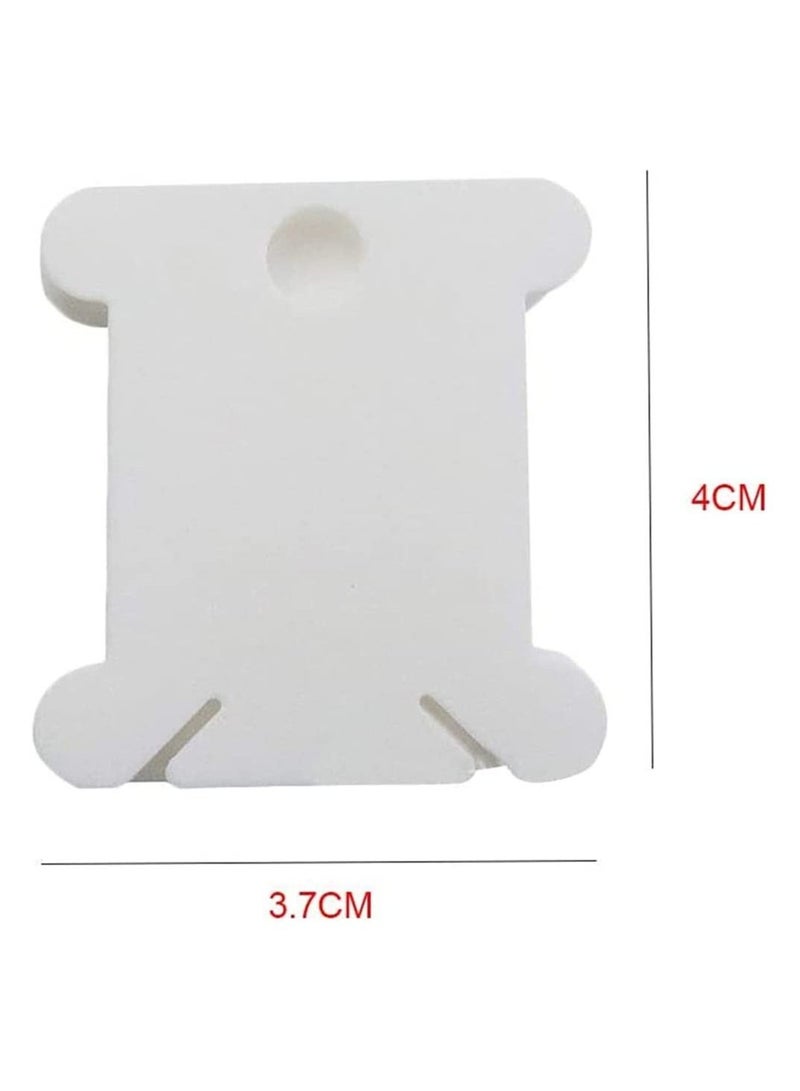 Plastic Floss Bobbins, For Cross Cotton Thread Craft DIY Sewing Storage, Thread Organizer Holder, Embroidery Thread Cards Cross Stitch Bobbin 120 Pcs  - Image 4