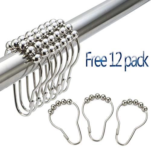 Quany Life Stretchable Corner Shower Curtain Rod - Drill Free Install 304 Stainless L Shaped 32-43" x 32-43",for Bathroom, Clothing Store（Free Curtain Hook ） - Image 2