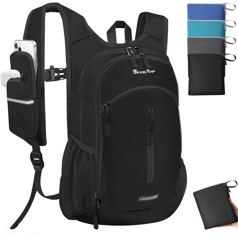 Seektop Small Hiking Backpack Expandable 12L16L Lightweight Packable Waterproof Daypack with Phone Pocket for Women Men - Image 2