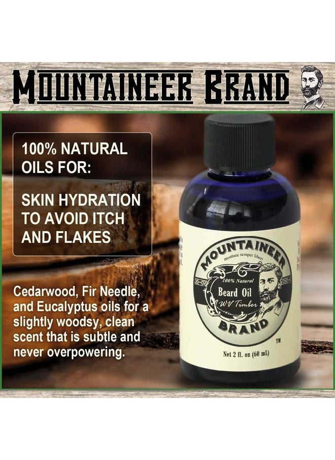 mountaineer brand - Beard Grooming Care Kit Gifts For Men Beard Oil (2Oz)Conditioning Balm (2Oz)Wash (4Oz)And Brush Mens Mustache Growth Kitessential Beard Kit For Men Wv Timber Scented - Image 1