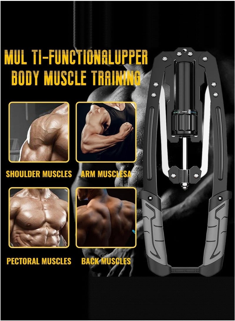 عربست جهاز تمارين الذراع الملتوية - قابل للتعديل بقوة هيدروليكية من 22 إلى 440 رطلاً/جهاز توسيع الصدر المنزلي/معدات اللياقة البدنية لتدريب عضلات الكتف/مقوي تمارين الذراع المعزز - Image 2