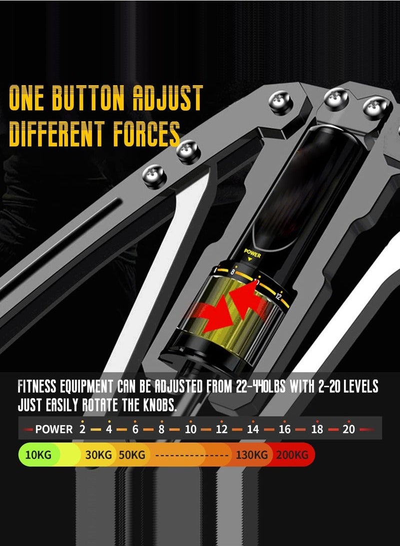 عربست جهاز تمارين الذراع الملتوية - قابل للتعديل بقوة هيدروليكية من 22 إلى 440 رطلاً/جهاز توسيع الصدر المنزلي/معدات اللياقة البدنية لتدريب عضلات الكتف/مقوي تمارين الذراع المعزز - Image 3