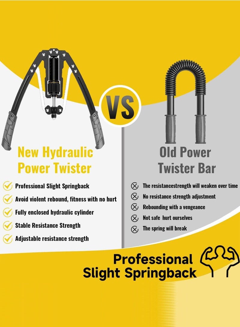 عربست جهاز تمارين الذراع الملتوية - قابل للتعديل بقوة هيدروليكية من 22 إلى 440 رطلاً/جهاز توسيع الصدر المنزلي/معدات اللياقة البدنية لتدريب عضلات الكتف/مقوي تمارين الذراع المعزز - Image 5