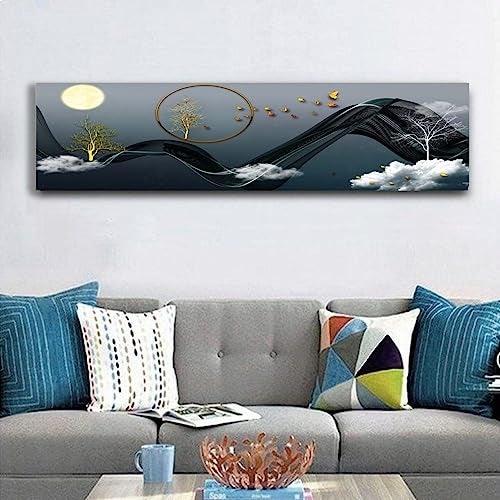 Ameedarshan moonlight Printed Air Conditioning Dust Cover Folding Designer Ac Cover for Indoor Split Ac (97 x 31 x 21), Polyester - Image 3