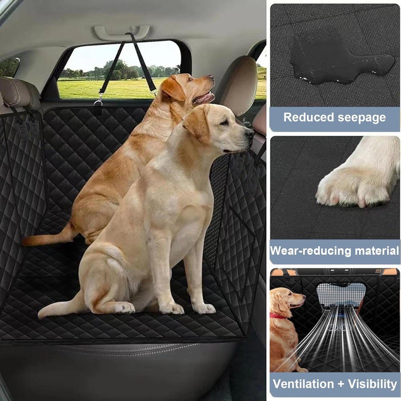 Dog Car Seat Cover for Ram 3500 Laramie Limited, Durable Dog Car Seat Cover for Back Seat, Back Seat Extender for Dogs, Dogs Travel Bed with Mesh Window & Side Flaps - Image 4