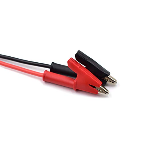 zhenyu 2Pcs 14 Gauge Multimeter Test Leads Right Angle Banana Plug to Alligator Clip Heavy Duty Silicone Wire for Electrical Testing 3 Feet - Image 3