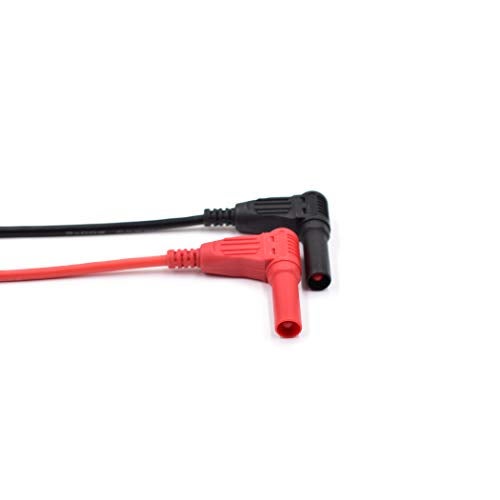 zhenyu 2Pcs 14 Gauge Multimeter Test Leads Right Angle Banana Plug to Alligator Clip Heavy Duty Silicone Wire for Electrical Testing 3 Feet - Image 4