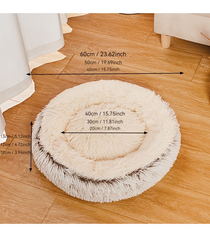 Cozy Shell Shaped Pet Bed For Cats Dogs Warm Enclosed Winter Nest With Soft PP Sponge Oxford Fabric Shell Nest Gradient Coffee Color 19 69 Inch - Image 2