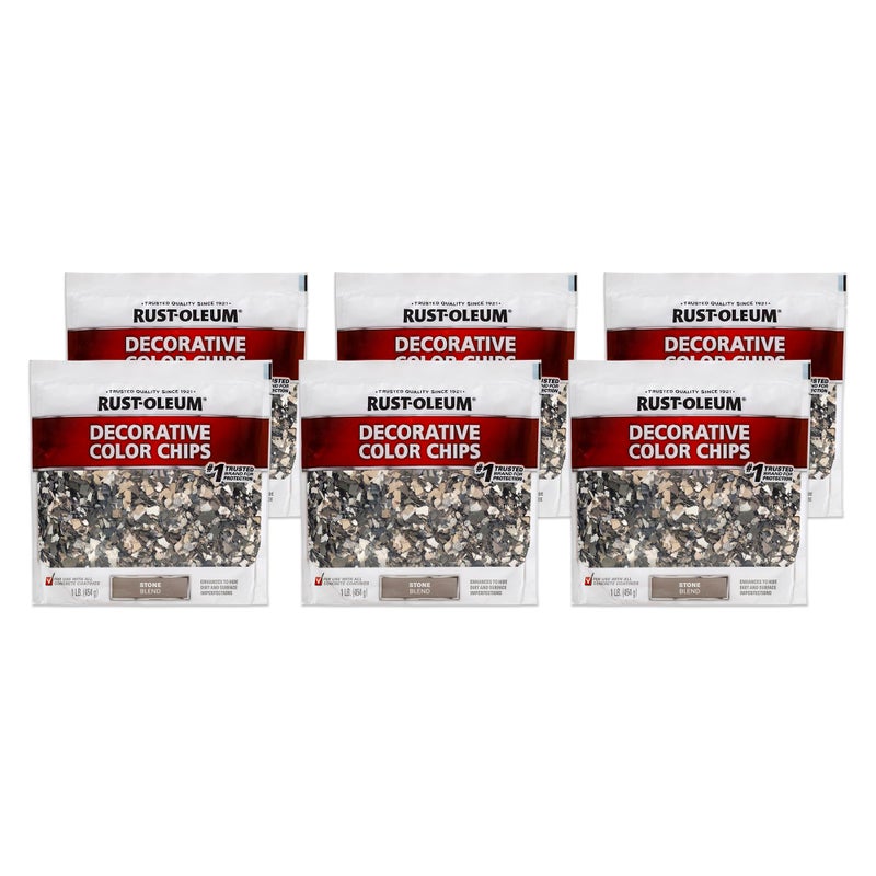 RUST-OLEUM RustOleum 3822896PK Decorative Color Chips Stone Blend 1 lb 6 Pack - Image 2
