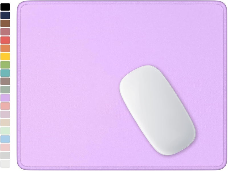 Hsurbtra Premium Textured Square Mouse Pad 10 x 8.4 Inches Stitched Edge Non-Slip Waterproof Rubber Cute Mouse Pad for Office Gaming (Purple) - Image 1