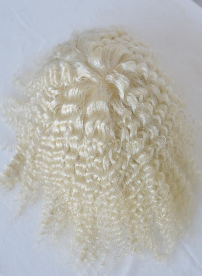 Voloria 10x8 inch Full Lace African Waves Hairpiece Afro Wave Curl Black Mens Toupee Brazilian Human Hair Replacement System Afro Wave Hairpieces 10MM White Color - Image 5