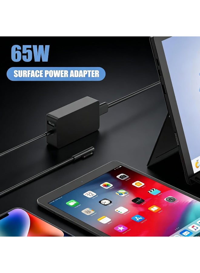 Zexen 65W Surface Pro Charger Compatible with Microsoft Surface Pro 11 10 9 Fit for Surface Pro 8 7 7+ 6 5 4 3 X, Surface Book 3 2 1, Surface Laptop 5 4 3 2 1, Surface Go Tablet, Support 44W 36W Laptop - Image 3