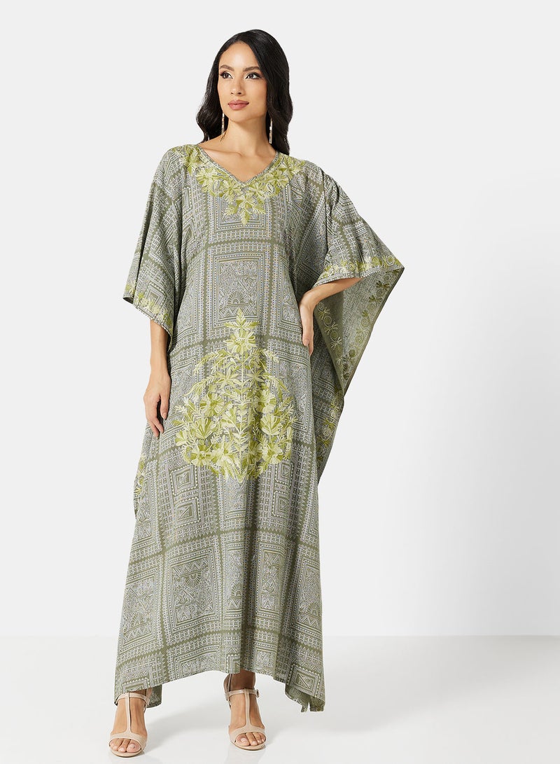 ARABIAN CLOSET EMBROIDERED KAFTAN - Image 1