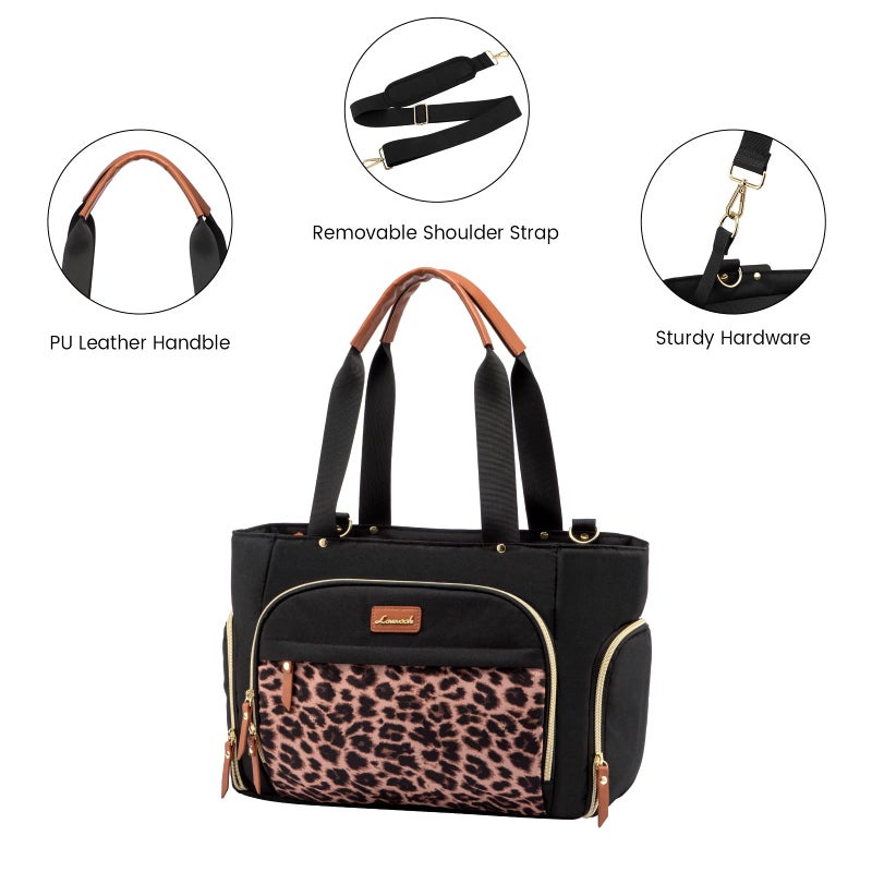 LOVEVOOK Breast Pump Bag & Diaper Tote - 3Pc Set for Breastfeeding Moms - Laptop Pocket, Cooler & Changing Pad - Fits Most Pumps - Image 4